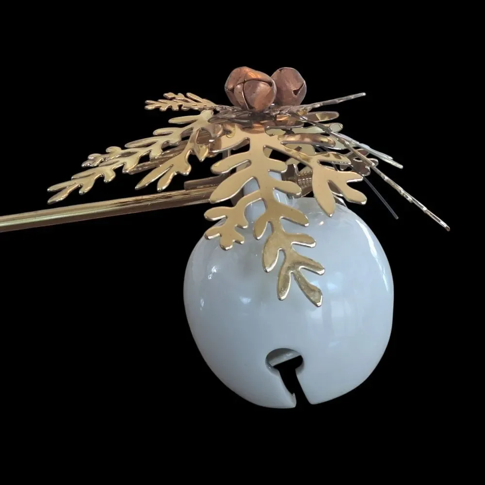 Dept 56 Vintage Porcelain Sleigh Bell Candle Snuffer 90s